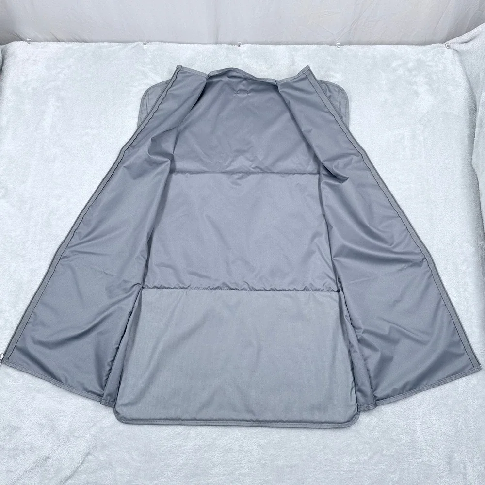 Tumi Garment Bag Set 2 Gray Nylon Suit Covers Travel Hanging Tri-Fold Zip 35x21